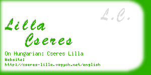 lilla cseres business card